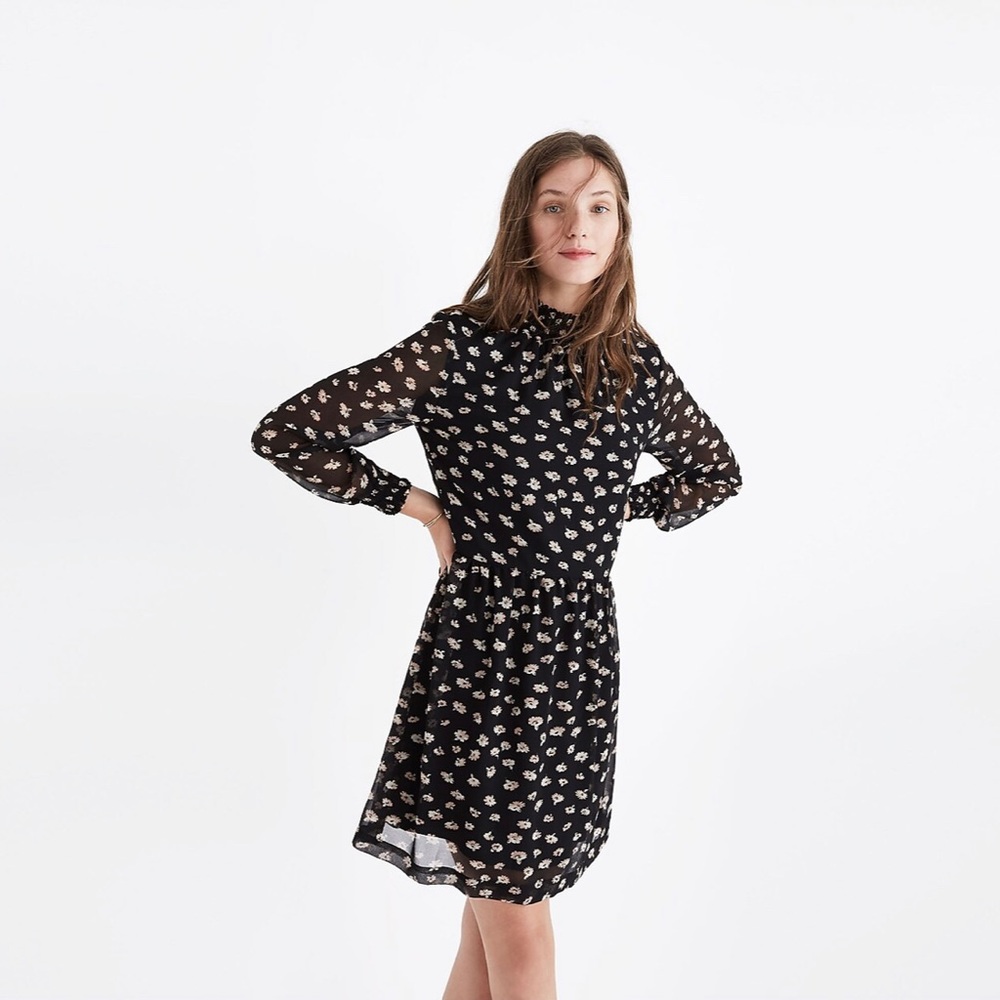 Mistlight Mockneck Dress in Seattle Floral, Size M